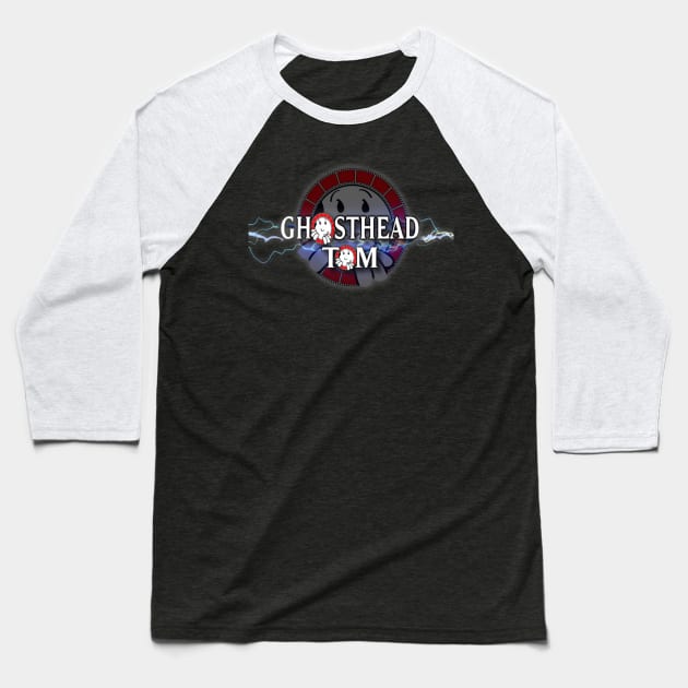 Ghosthead Tom Baseball T-Shirt by GCNJ- Ghostbusters New Jersey